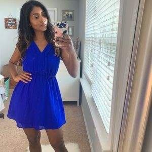 Halter neck pleated Blue dress size XS